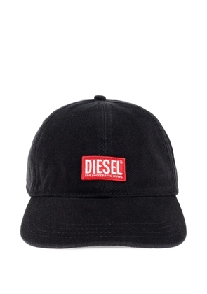 Diesel logo-patch baseball cap - Black
