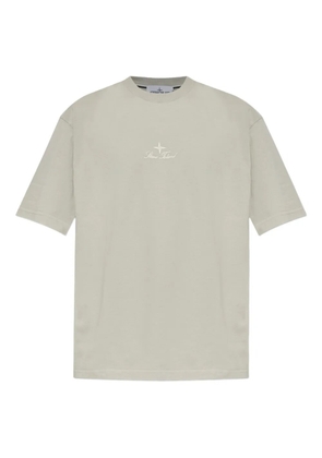 Stone Island logo-embroidered t-shirt - Grey