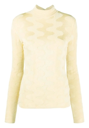 Nanushka wave pattern turtle neck top - Yellow