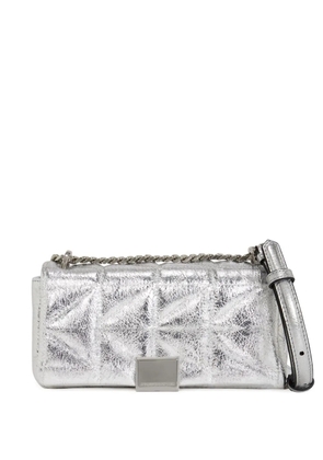 Karl Lagerfeld K/kuilt metallic quilted cross body bag - Silver