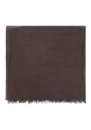 Rick Owens frayed scarf - Brown