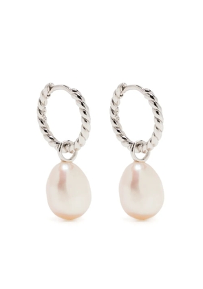 Missoma pearl hoop earrings - Silver