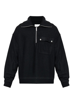 Jil Sander felted sweatshirt - Black