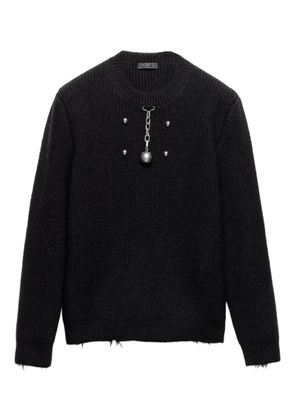 Prada pendant wool crew-neck sweater - Black