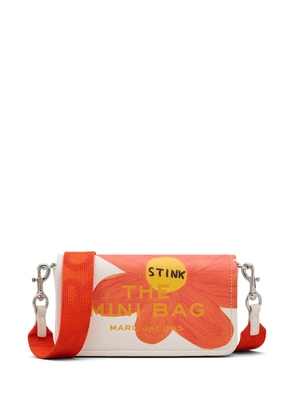Marc Jacobs The Leather Mini Bag flower-print mini bag - White