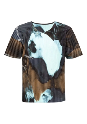 Homme Plissé Issey Miyake abstract-print T-shirt - Green