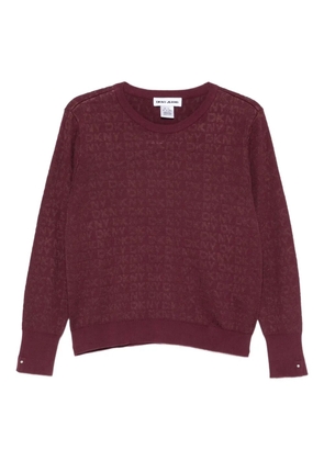 DKNY long-sleeve crew-neck sweater - Purple