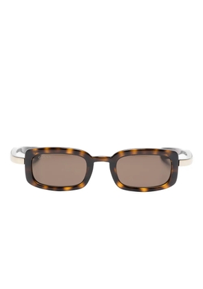 Gucci Eyewear rectangle-frame sunglasses - Gold
