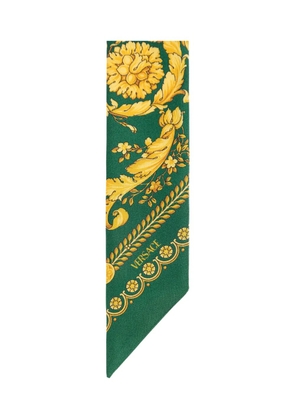 Versace Barocco print silk scarf - Green