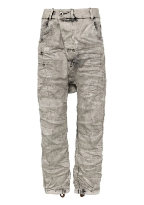 Boris Bidjan Saberi mid-rise drop-crotch jeans - Grey