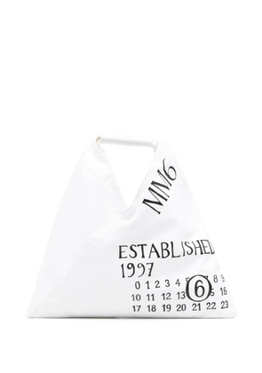 MM6 Maison Margiela numbers-motif tote bag - White