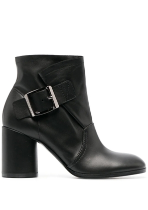 Casadei 85mm buckle-detail ankle boots - Black