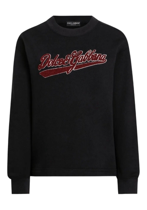 Dolce & Gabbana logo-embellished sweatshirt - Black