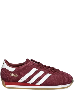 adidas suede three-stripe sneakers - Red