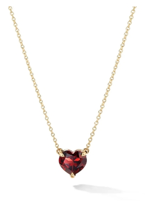 David Yurman 18kt yellow gold Chatelaine Heart garnet necklace (8mm)