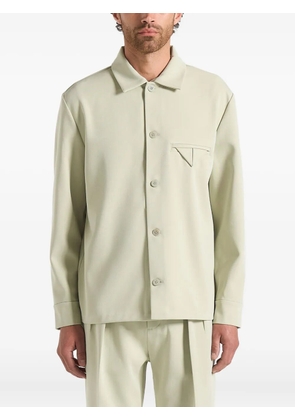 Manière De Voir Leo Hatched tailored overshirt - Neutrals