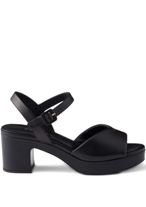 Prada 65mm buckle-strap platform sandals - Black