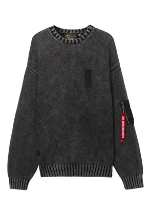 Alpha Industries patch-detail pocket-detail sweater - Black