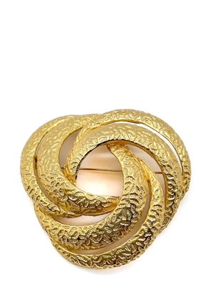 Christian Dior Pre-Owned Vintage Christian Dior Grande Embellished Knot Brooch 1980s - Gold