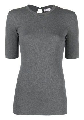 Brunello Cucinelli short-sleeve knitted top - Green