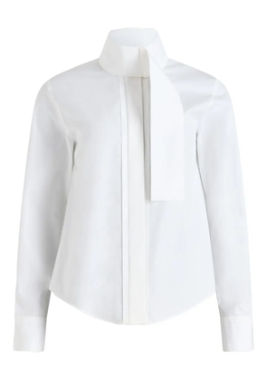 Patou scarf-collar poplin blouse - White