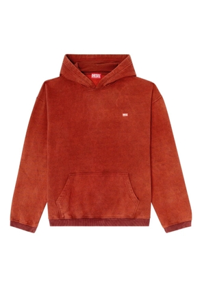 Diesel logo-embroidered hoodie - Brown