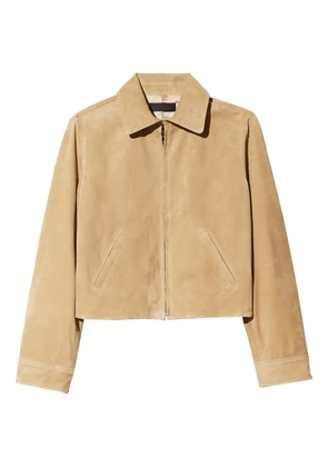 Nili Lotan Beauvais suede zip-front jacket - Neutrals