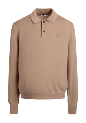 Bally long-sleeve polo shirt - Neutrals