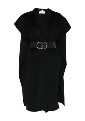 Elisabetta Franchi wool cape - Black