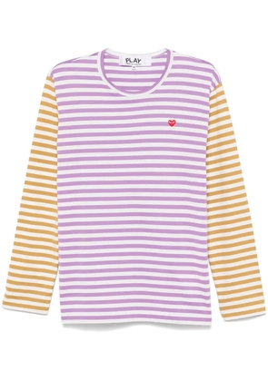 Comme Des Garçons Play Mini Heart-patch T-shirt - Purple