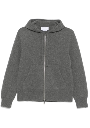 Thom Browne intarsia zip-up hoodie - Grey