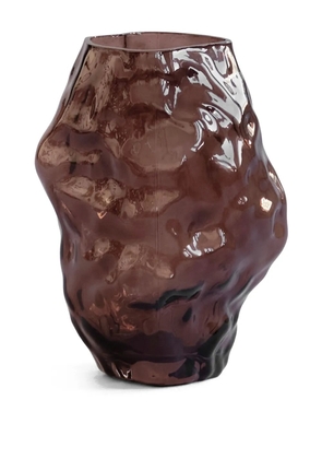 101 Copenhagen small Katachi textured-glass vase (22.5cm x 15cm) - Brown