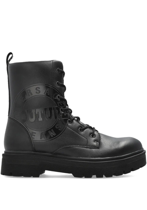 Versace Jeans Couture Logo Syrius biker boots - Black