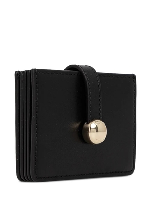 Furla small Sfera leather button card holder - Black