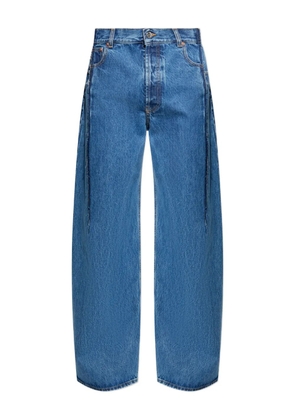 VETEMENTS frayed-detail balloon jeans - Blue