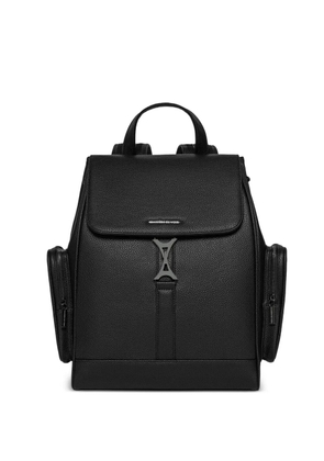 Manière De Voir Taylor pebbled Eiffel-clasp backpack - Black