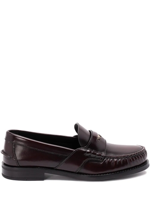 Prada leather loafers - Brown