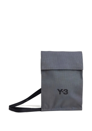 Y-3 logo-print pouch - Grey