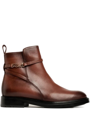 Karl Lagerfeld BLAKE strap-detail boots - Brown