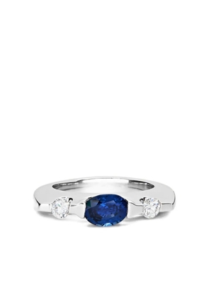 Jewels Aficionado 18K white gold sapphire and diamond ring - Silver