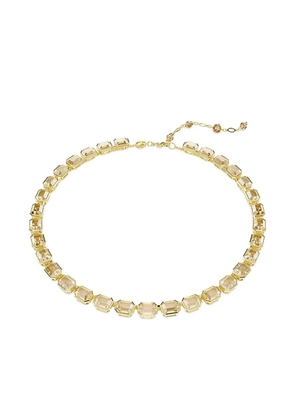 Swarovski Millenia Tennis gold-tone emerald-cut necklace