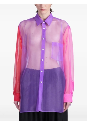 Comme Des Garçons sheer shirt - Purple