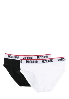 Moschino logo-waistband briefs - Black