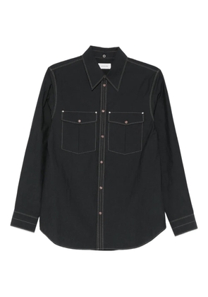LEMAIRE topstitching shirt - Black