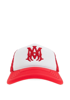 AMIRI logo-embroidered mesh trucker cap - White