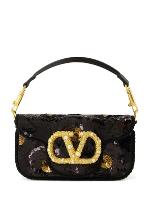 Valentino Garavani small Locò sequinned shoulder bag - Black