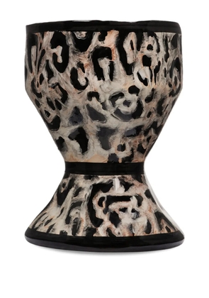 Dolce & Gabbana leopard-print hourglass vase (30cm x 40cm) - Brown