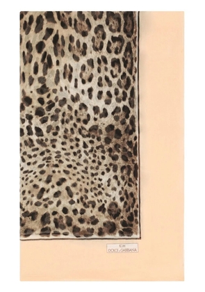 Dolce & Gabbana KIM DOLCE&GABBANA leopard-print silk scarf - Neutrals