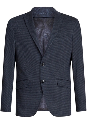 ETRO layered houndstooth blazer - Blue