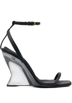 Sergio Rossi Evangelie 100mm wedge sandals - Black